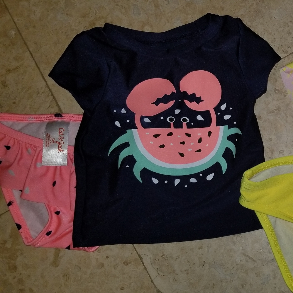 Baby Girl Rash Guard Set - Picture 2 of 3